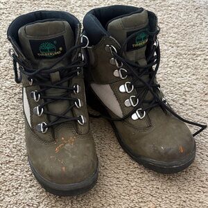 Timberland Olive and Black Hiking Boots